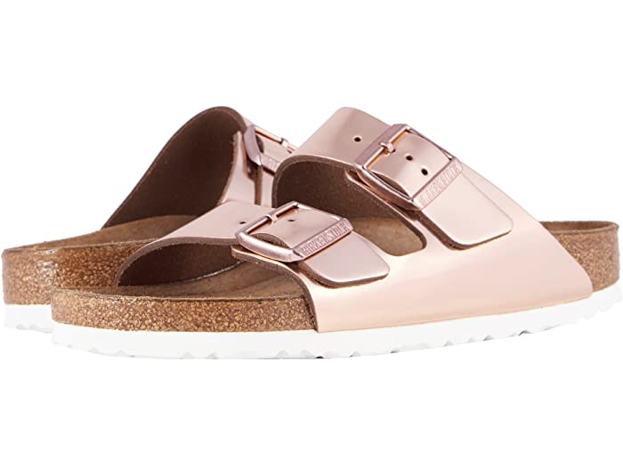 (���) �ӥ륱�󥷥�ȥå� ��ǥ����� ���꥾�� ���ե� �եåȥ٥å� Birkenstock women Arizona Soft Footbed Copper Leather