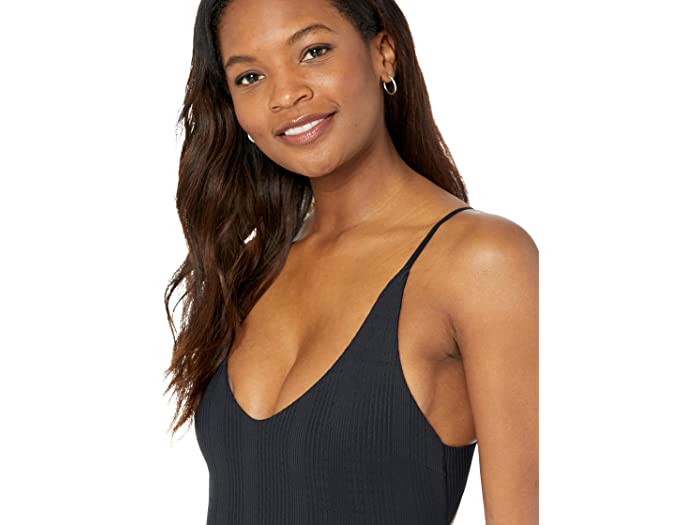 (取寄) エルスペース レディース ポインテール リブ ジアンナ クラシック ワンピース L*Space women Pointelle Rib Gianna Classic One-Piece Black