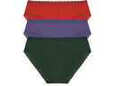 (取寄) ナトリ レディース ブリス ガール ブリーフ 3-パック パンティ Natori women Bliss Girl Brief 3-Pack Panties Dk Forest/Nightfall/Samba