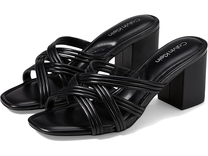 (取寄) カルバンクライン レディース テリサ Calvin Klein women Terisa Black Leather