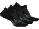 (取寄) フィーチャーズ メリノ 10 ウルトラ ライト ノー ショー タブ 3-ペア パック Feetures Merino 10 Ultra Light No Show Tab 3-Pair Pack Charcoal 1(4)