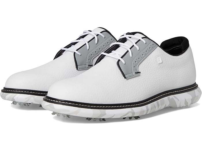 楽天スウィートラグ（取寄） フットジョイ ゴルフシューズ メンズ トラディションズ ブルシャー 大きいサイズ FJ FootJoy men Traditions Blucher Golf Shoes White/Grey Camo
