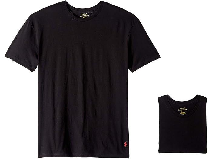 (取寄) ラルフローレン メンズ クラシック フィット アンダーシャツ W/ ウィッキング 3-パック クルーズ Polo Ralph Lauren men Polo Ralph Lauren Classic Fit Undershirt w/ Wicking 3-Pack Crews 3 Black/RL2000 Red PP