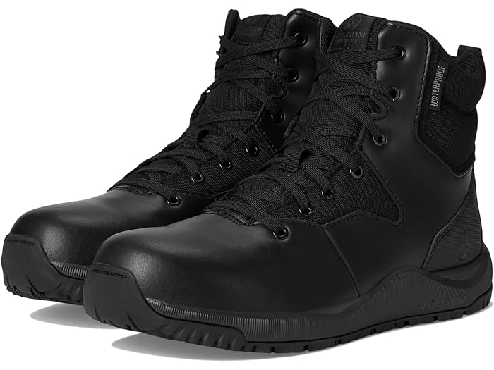 (取寄) ボルコム メンズ ストリート シールド 6 タクティカル ウォータープルーフ ブーツ ウィズ サイド ジッパー Volcom men Street Shield 6" Tactical Waterproof Boots with Side Zipper Black