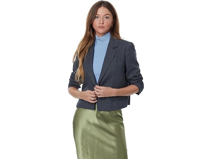 (取寄) メイドウェル レディース ザ サッター クロップ ブレーザー イン プレイド Madewell women The Sutter Crop Blazer in Plaid Dallan Micro Check