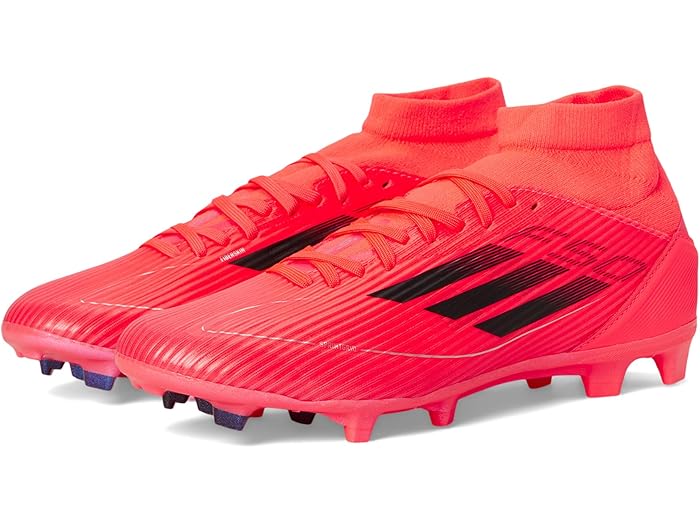 (取寄) アディダス レディース リーグ ミッド フットボール ブーツ ファーム グランド adidas women adidas F50 League Mid Football Boots Firm Ground Turbo/Aurora Black/Platin Metallic