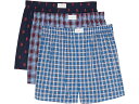 (取寄) トミーヒルフィガー メンズ コットン クラシックス ウーブン ボクサー 3-パック Tommy Hilfiger men Cotton Classics Woven Boxer 3-Pack Paris Blue