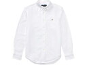 (取寄) ラルフローレン キッズ ボーイズ コットン オックスフォード スポーツ シャツ (ビッグ キッズ) Polo Ralph Lauren Kids boys Cotton Oxford Sport Shirt (Big Kids) White