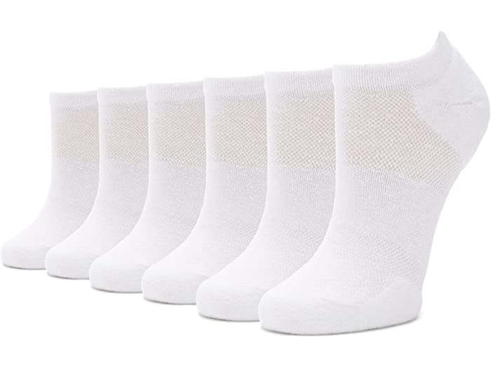 (取寄) ヒュー レディース エコ スポーツ タブ バック ノー ショー 6パック HUE women Eco Sport Tab Back No Show 6-Pack White