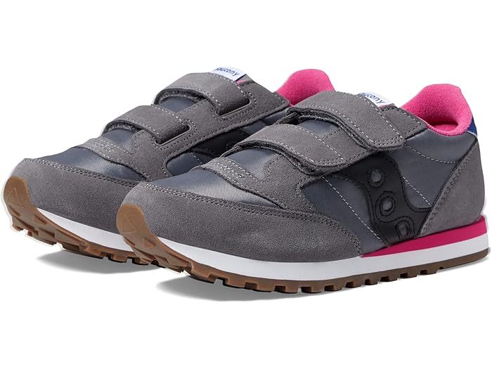 (取寄) サッカニー キッズ キッズ オリジナルス ジャズ ダブル フック アンド ループ (トドラー/リトル キッド/ビッグ キッド) Saucony Kids kids Originals Jazz Double Hook & Loop (Toddler/Little Kid/Big Kid) Grey/Black/Purple