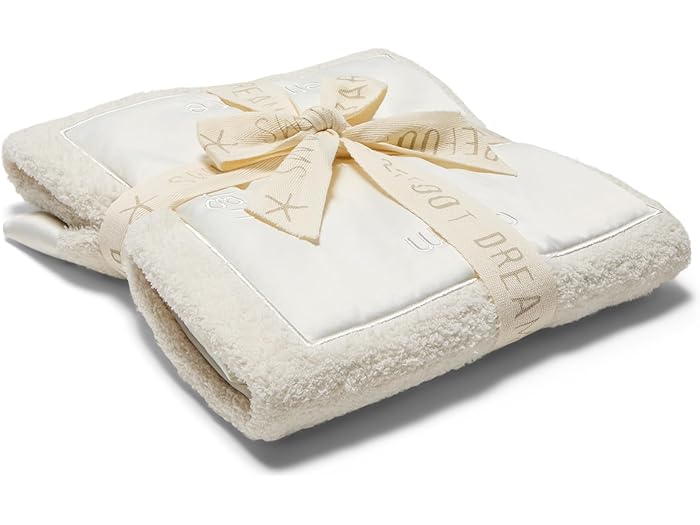 (取寄) ベアフットドリームス キッズ キッズ コージシック サテン トリム レシービング ブランケット (インファント) Barefoot Dreams Kids kids CozyChic Satin Trim Receiving Blanket (Infant) Cream