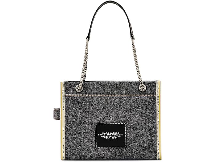 (取寄) マークジェイコブス レディース ザ デニム チェイン ミディアム トート バッグ Marc Jacobs women The Denim Chain Medium Tote Bag Black Wash