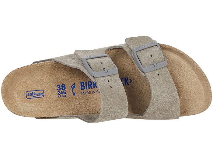 (取寄) ビルケンシュトック アリゾナ ソフト フットベッド - スエード (ユニセックス) Birkenstock Arizona Soft Footbed - Suede (Unisex) Stone Coin Suede