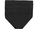 (取寄) ナトリ レディース ブリス パーフェクション V-キニ 3-パック Natori women Bliss Perfection V-Kini 3-Pack Black(4)
