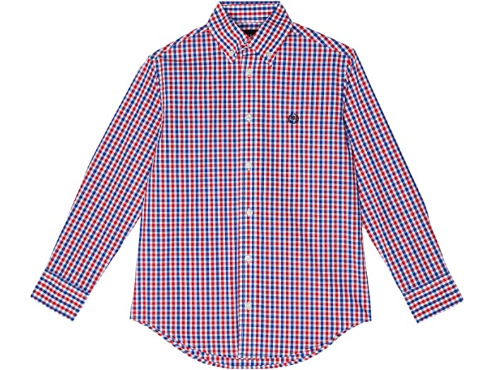 (取寄) ローレン ラルフ ローレン キッズ ボーイズ アンド ブルー ギンガム ドレス シャツ (ビッグ キッズ) LAUREN Ralph Lauren Kids boys Red and Blue Gingham Dress Shirt (Big Kids) Red/Navy