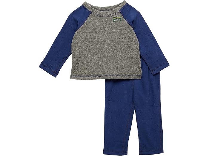 (取寄) エルエルビーン キッズ フィットネス フリース ロング スリーブ ティー/パンツ セット カラーブロック (インファント) L.L.Bean kids Fitness Fleece Long Sleeve Tee/Pants Set Color-Block (Infant) Gray Heather/Night