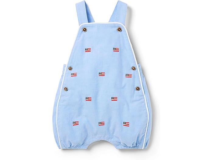 (取寄) ジャニー アンド ジャック ボーイズ フロッグ エンブロイダー オーバーオール (インファント) Janie and Jack boys Flag Embroidered Overall (Infant) Blue