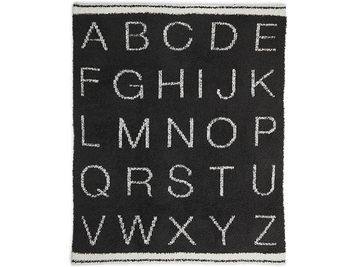 (取寄) ベアフットドリームス キッズ キッズ コージシック アルファベット ストローラー ブランケット (インファント) Barefoot Dreams Kids kids CozyChic Alphabet Stroller Blanket (Infant) Carbon/Cream