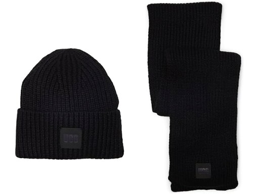 (取寄) アグ レディース チャンキー リブ ニット セット UGG women Chunky Rib Knit Set Black (取寄) アグ レディース チャンキー リブ ニット セット UGG women Chunky Rib Knit Set Black