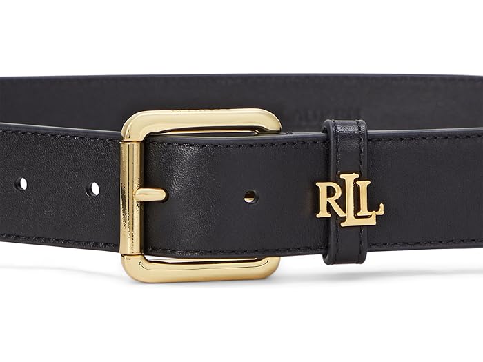 (取寄) ローレン ラルフローレン レディース ロゴ キーパー ベルト Lauren Ralph Lauren women Lauren Ralph Lauren Logo Keeper Belt Black