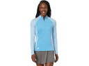 (取寄) アディダス ゴルフ レディース アルティメット365 モック クオーター ジップ ゴルフ プルオーバー adidas Golf women adidas Golf Ultimate365 Mock Quarter Zip Golf Pullover Semi Blast Blue