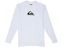 (取寄) クイック シルバー キッズ ボーイズ ソリッド ストリーク ロング スリーブ (ビッグ キッズ) Quiksilver Kids boys Quiksilver Kids Solid Streak Long Sleeve (Big Kids) White