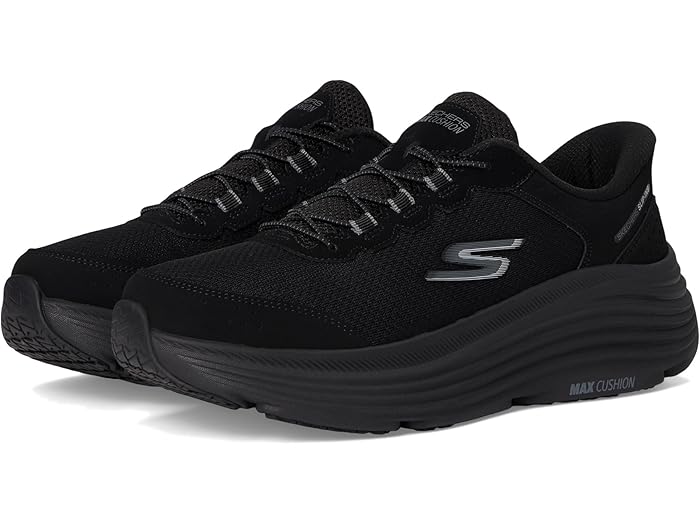 (取寄) スケッチャーズ スニーカー レディース マックス クッショニニグ エンデバー ハンズフリー スリップインズ SKECHERS women Max Cushioning Endeavour Cardova Hands Free Slip-Ins Black