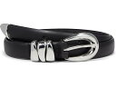(取寄) メイドウェル レディース トリプル メタル キーパー ベルト Madewell women Triple Metal Keeper Belt True Black