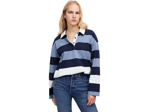 (取寄) メイドウェル レディース ハンナ ラグビー ポロ Madewell women Hannah Rugby Polo Teapot Blue (取寄) メイドウェル レディース ハンナ ラグビー ポロ Madewell women Hannah Rugby Polo Teapot Blue