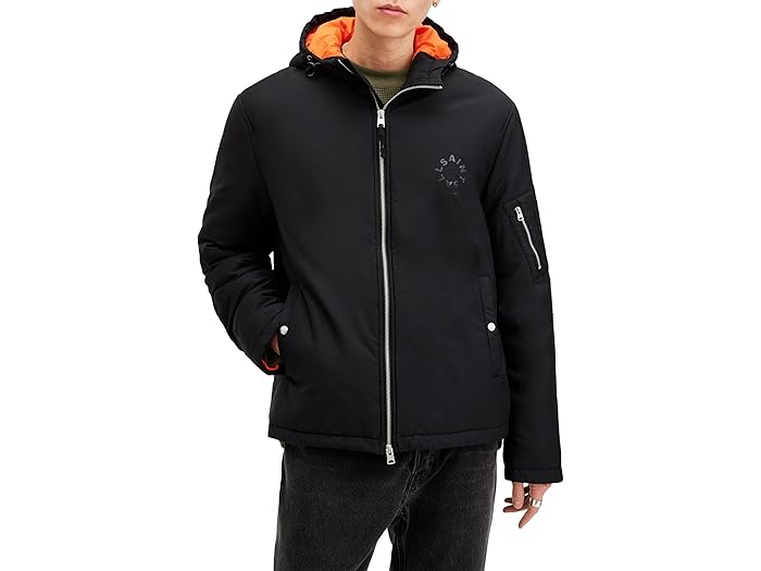 () 륻  㥱å AllSaints men Rockpile Jacket Black