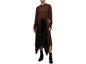(取寄) オールセインツ レディース サディ フォイル ドレス AllSaints women Sadie Foil Dress Pale Cacao/Black