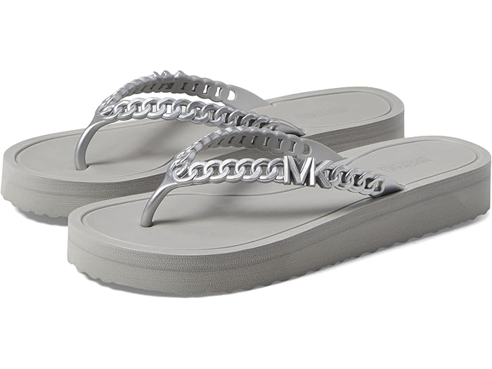 (取寄) マイケルコース レディース ザザ フリップ フロップ MICHAEL Michael Kors women Zaza Flip Flop Silver