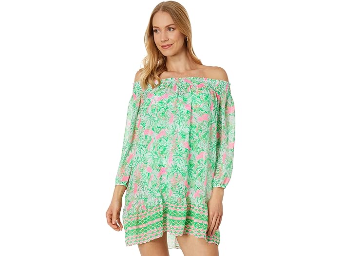 (取寄) リリー ピュリッツァー レディース マリベス カバー-アップ Lilly Pulitzer women Maribeth Cover-Up Botanical Green Just Wing It Engineered Coverup