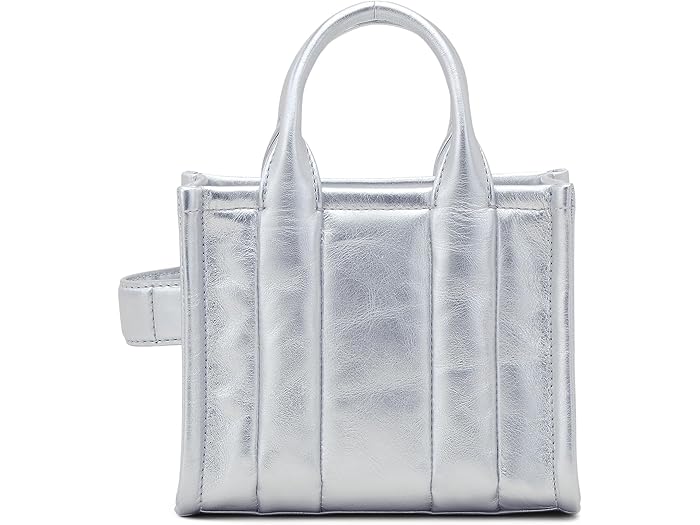 (取寄) マークジェイコブス レディース ザ メタリック レザー クロスボディ トート バッグ Marc Jacobs women The Metallic Leather Crossbody Tote Bag Silver