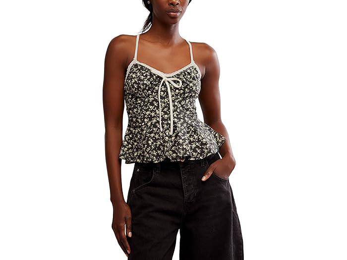 (取寄) フリーピープル レディース サミー タンク Free People women Sammi Tank Washed Black Combo