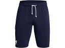 (取寄) アンダーアーマー メンズ ライバル テリー ショーツ Under Armour men Rival Terry Shorts Midnight Navy/Onyx White