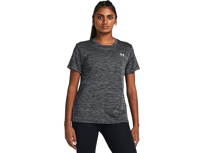 () ޡ ǥ ƥå ƥ㡼 硼 ꡼ 롼 Under Armour women Tech Textured Short Sleeve Crew Black/White