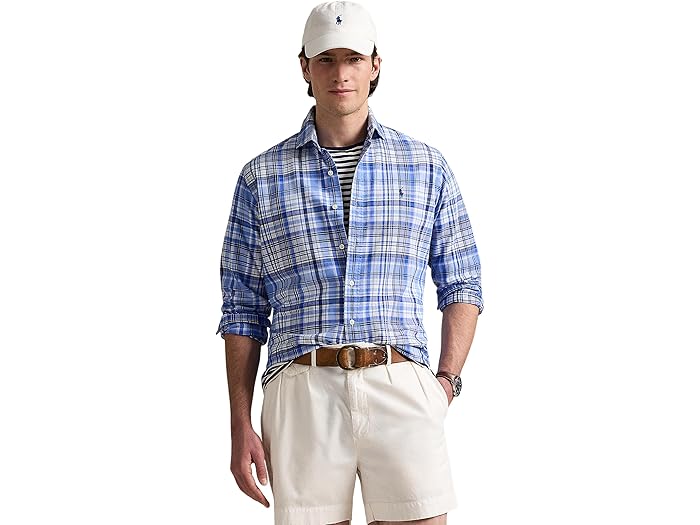 (取寄) ラルフローレン メンズ クラシック フィット プレイド パフォーマンス シャツ Polo Ralph Lauren men Classic Fit Plaid Performance Shirt Blue Multi