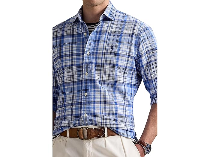 (取寄) ラルフローレン メンズ クラシック フィット プレイド パフォーマンス シャツ Polo Ralph Lauren men Classic Fit Plaid Performance Shirt Blue Multi
