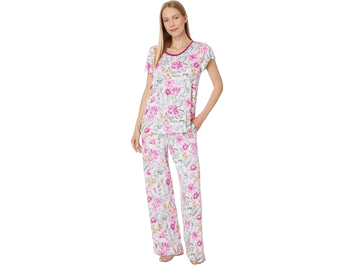 (取寄) トミーバハマ レディース ロング パンツ ショート スリーブ Pj セット Tommy Bahama women Long Pant Short Sleeve Pj Set Blush Floral