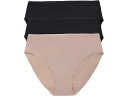(取寄) ナトリ レディース ブリス ベア コットン ヒップスター 3-パック Natori women Bliss Bare Cotton Hipster 3-Pack Black/Black/Cafe(4)