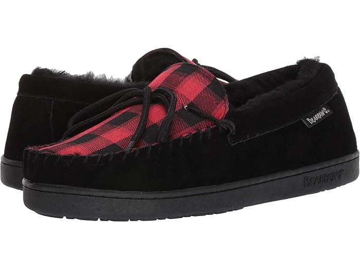 (取寄) ベアパウ メンズ モック リ Bearpaw men Moc II Black/Plaid