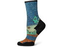 (取寄) スマートウール レディース トレイル ラン ターゲッティド クッション マウンテン プリント クルー ソックス Smartwool women Trail Run Targeted Cushion Mountain Print Crew Socks Twilight Blue(4)