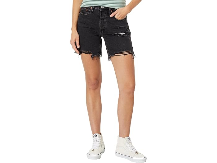 (取寄) リーバイス ジーンズ レディース 501 ミッド タイ ショーツ Levi's Women's 501 Mid Thigh Shorts Night Ruin