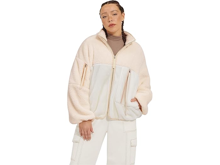 (取寄) アグ レディース マリーン シェルパ ジャケット リ UGG women Marlene Sherpa Jacket II Creamのサムネイル
