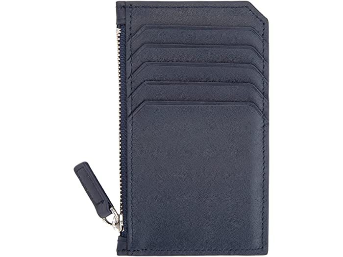 (取寄) ロイス ニュー ヨーク レザー ジッパード クレジット カード ケース ROYCE New York Leather Zippered Credit Card Case Navy Blue