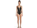 (取寄) ベッカ レディース カラー プレイ クローシェ バンジ ワン ピース BECCA women Color Play Crochet Plunge One Piece Black