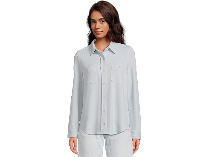() եƥ ǥ 쥸   Faherty women Legend Sweater Shirt Ice Blue Twil...