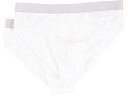 (取寄) ハンロ メンズ コットン エッセンシャル 2-パック ブリーフ Hanro men Cotton Essentials 2-Pack Brief White(4)