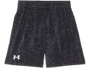 (取寄) アンダーアーマー キッズ ボーイズ テック ウーブン プリンテッド ショーツ (ビッグ キッド) Under Armour Kids boys Tech Woven Printed Shorts (Big Kid) Black/White(4)